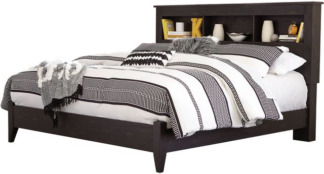 Signature Design by Ashley® Reylow Dark Brown King Bookcase Bed-1