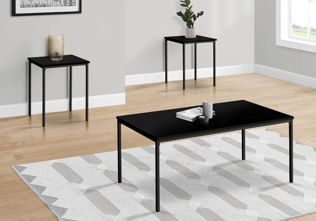 Monarch Specialties Inc. 3-Piece Black Table Set-1