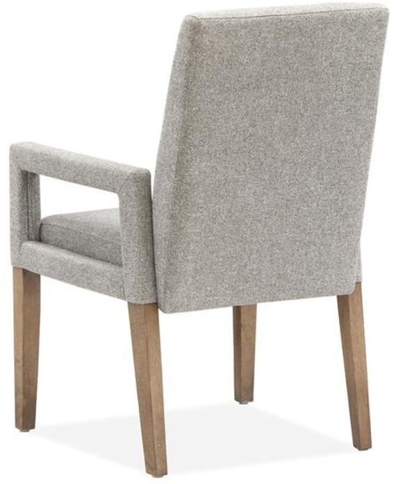Magnussen Home® Lindon Belgian Wheat/Gray Dining Arm Chair with Upholstered Seat & Back-2