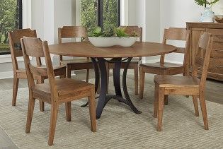 Artisan & Post by Vaughan-Bassett Crafted Cherry Dining by Ben & Erin Napier Medium 48" Round Table with Black Base-1