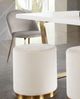 Diamond Sofa® Sorbet Blush Pink/Gold Accent Ottoman-1