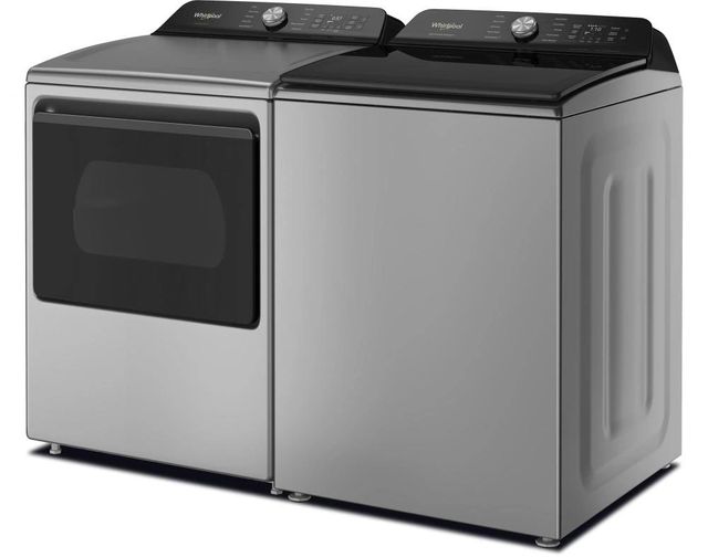 Whirlpool® Radiant Silver Top Load Washer & Gas Dryer Laundry Pair-3