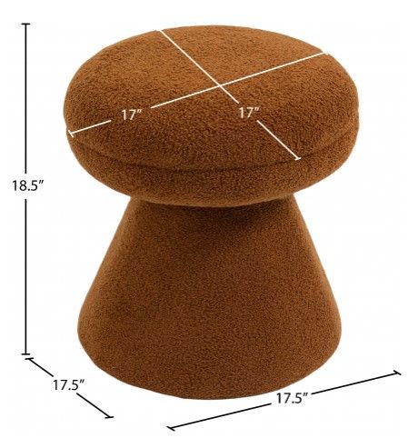 Meridian Furniture Drum Saddle Ottoman-2