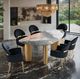 Furniture of America® Northwich 7-Piece Black/Gray/Matte Gold Dining Table Set with Black Chair-1
