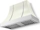 La Cornue CornuFé Cascade 44" Pure White Wall Mounted Range Hood with Polished Chrome Trim-0