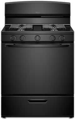 Amana® 30" Black Free Standing Gas Range