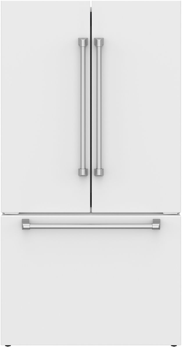 Thor Kitchen Gordon Ramsay Series 36" White French Door Counter Depth Refrigerator with Ice Maker & Stainless Steel Hardware-2