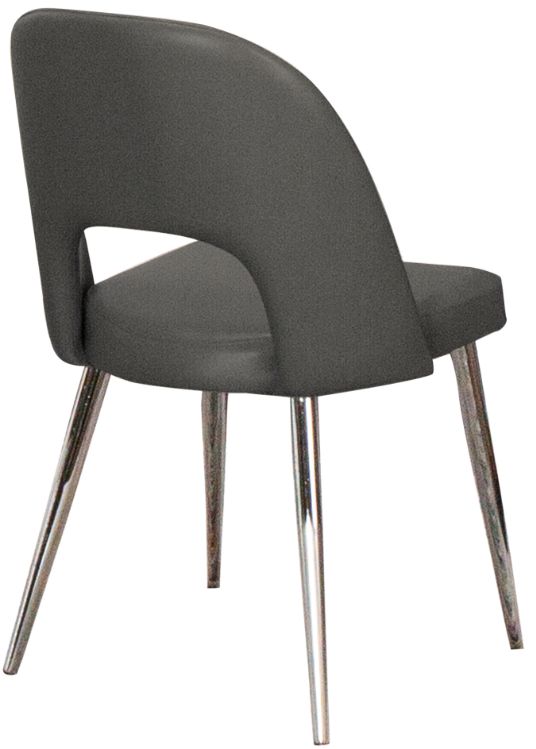 Cramco Mars Charcoal Gray/Chrome Dining Side Chair-3