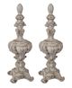 A & B Home Danna 2-Piece White Finial Accent Set-0