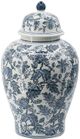 A & B Home Blue/White Ginger Jar-0