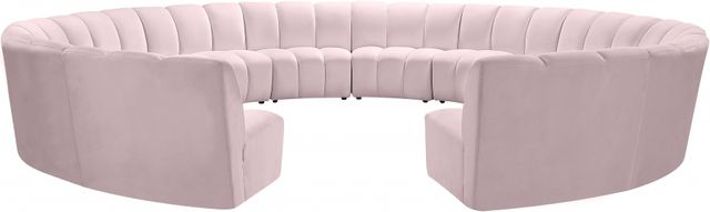 Meridian Furniture Infinity 12-Piece Pink Velvet Modular Sectional-0