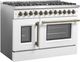 FORNO® Galiano Alta Qualita 30" White Pro Style Dual Fuel Range -1