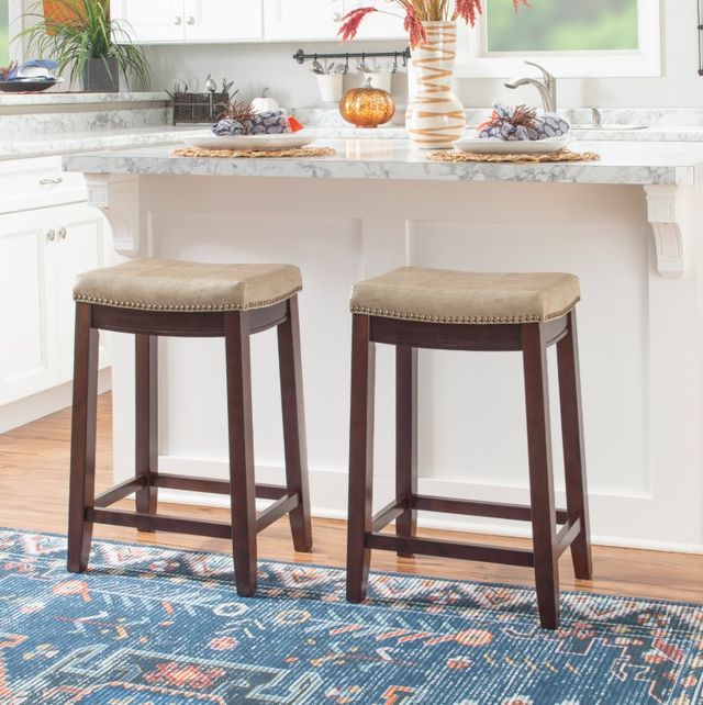 Linon Claridge Beige Counter Stool-1