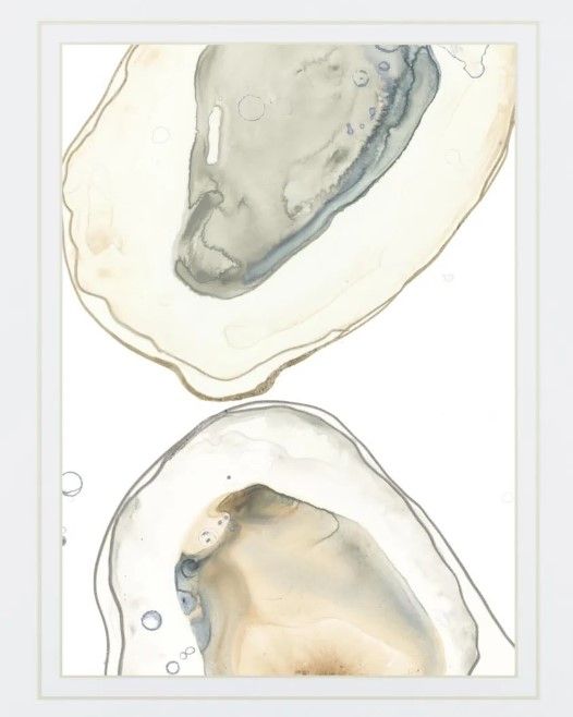 Classy Art Ocean Oysters II By June Erica Vess Wall Art-1