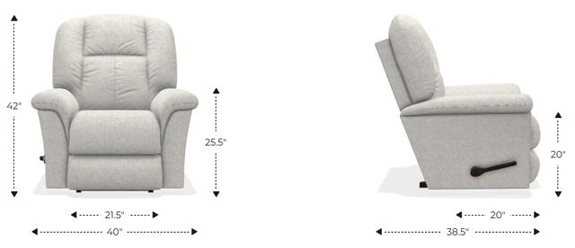 La-Z-Boy® Jasper Pebble Manual Rocking Recliner-2