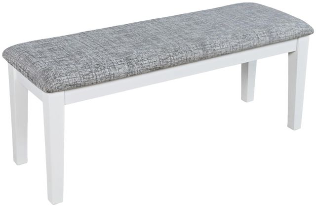 Jofran Inc. Urban Icon Gray/White Upholstered Bench-3