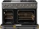 Viking® 5 Series 48" Damascus Gray Pro Style Gas (LP) Range with Brushed Brass Trim-1