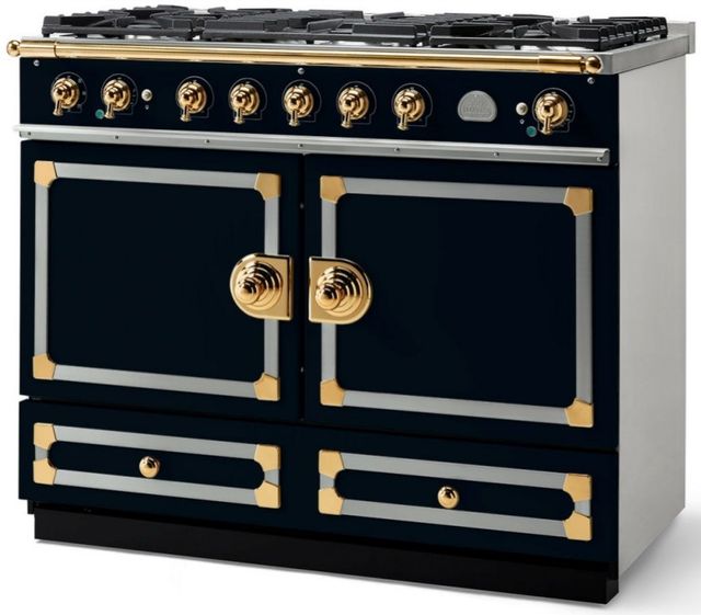La Cornue CornuFe 110 43" Dark Navy Blue Pro Style Dual Fuel Range-1