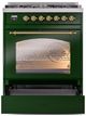 Ilve® Nostalgie II Series 30" Emerald Green Pro Style Dual Fuel Range-4