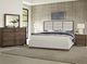 LM Co Home By Vaughan-Bassett Crafted Oak by Ben & Erin Napier Aged Gray/Oatmeal King Upholstered Panel Bed-1