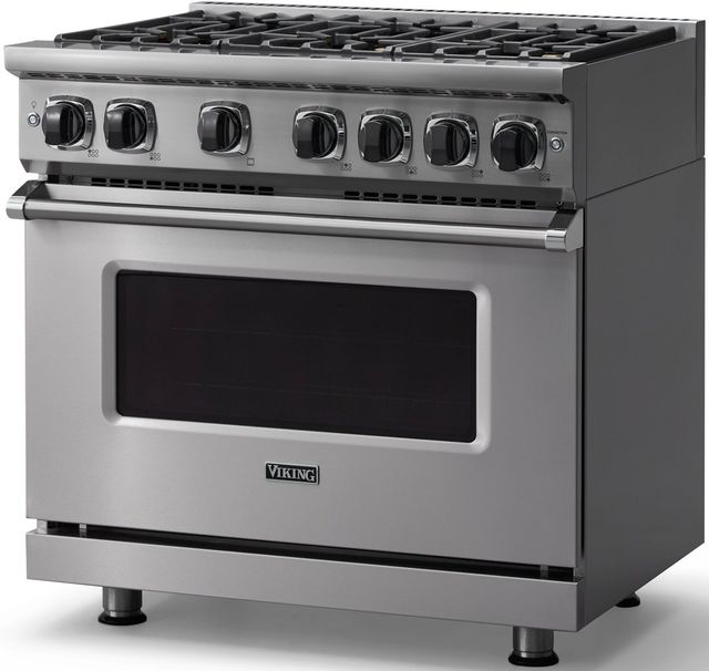 Viking® 7 Series 36" Stainless Steel Pro Style Liquid Propane Gas Range-3