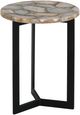 Hammary® Hidden Treasures Beige Marble Top Accent Table with Black Base-0