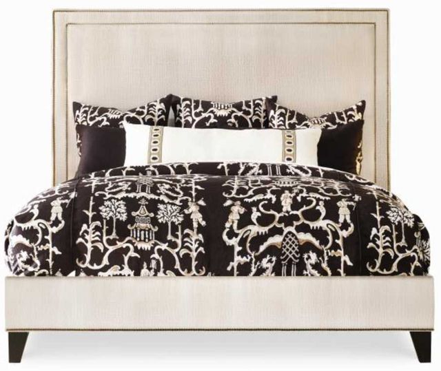 Century® Details Case Marin California King Wood Trim Upholstered Bed