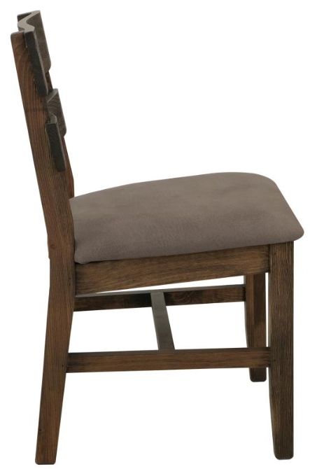 International Furniture Direct Dutton Brown Side Chair-3