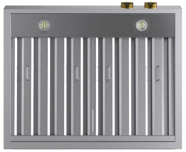Kucht Professional 36" Stainless Steel Wall Mount Range Hood with Gold Accents-2