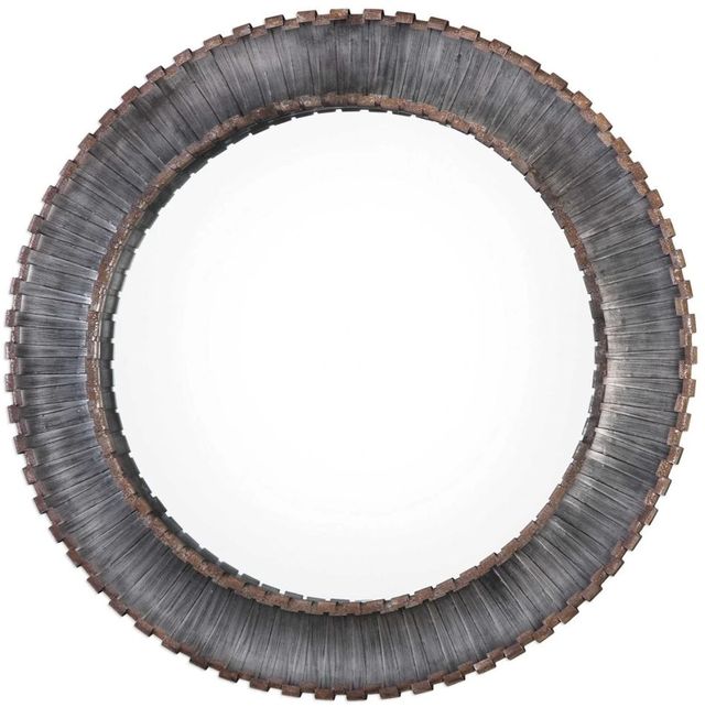 Uttermost® Tanaina Silver Round Mirror-0