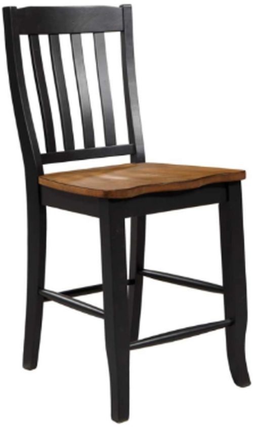 Winners Only® Quails Run Almond/Ebony Rake Bar Stool-0