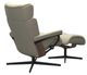 Stressless® by Ekornes® Customizable Magic Small Manual Recliner and Ottoman with Cross Base-3