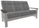 Telescope Casual Leeward Agra Classic/Warm Gray Fabric/Polymer Outdoor MGP Cushion Supreme Three-Seat Sofa with Boardwalk Rustic Polymer Arms-0