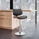 Armen Living Leland Black/Brown/Chrome Bar Stool-1