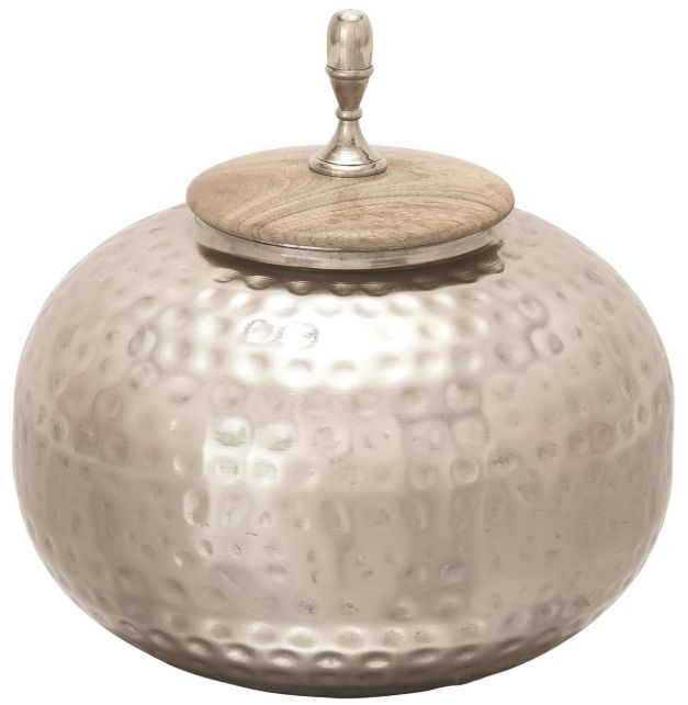 Deco Marche Silver Decorative Jars with Lid-0