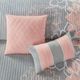 Olliix by Madison Park Lola 6 Piece Grey and Blush King/California King Reversible Cotton Printed Coverlet Set-4