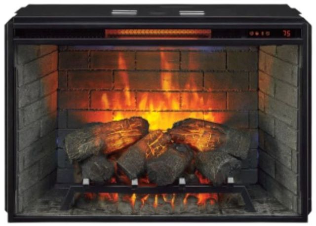 Sunny Designs™ Sleek Jet Black Fireplace Insert with Door Sensor-2