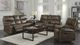 Emerald Home Jessie James Brown Manual Swivel Glider Recliner-1