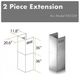 ZLINE 36" Stainless Steel Chimney Extension-3