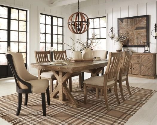 Ashley® Grindleburg 7-Piece Light Brown Dining Set-3