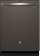 GE® ENERGY STAR® 24" Fingerprint Resistant Slate Top Control Built In Dishwasher with Sanitize Cycle-0