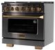 Kucht Gemstone Professional KED Series 36" Titanium Stainless Steel Pro Style Dual Fuel Liquid Propane Gas Range-3