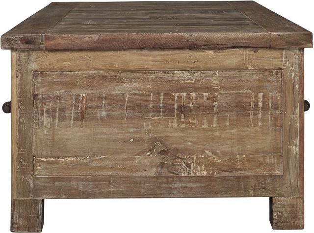 Signature Design by Ashley® Randale Distressed Brown Storage Coffee Table-3