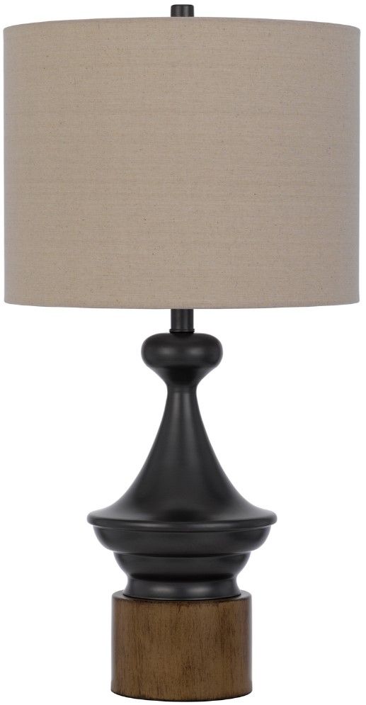 Cal® Lighting & Accessories Sterling Charcoal Greg Table Lamp-0