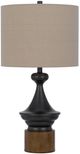 Cal® Lighting & Accessories Sterling Charcoal Greg Table Lamp-0