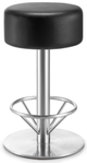 Korson Furniture Kipp Black/Brushed Stainless Steel Swivel Counter Stool-0