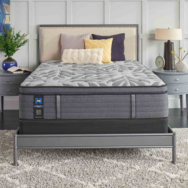 Sealy® Posturepedic® Plus Satisfied II 14" Innerspring Plush Euro Pillow Top King Mattress-1
