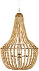 Currey & Company Penelope Antique Brass/Beige Chandelier-3