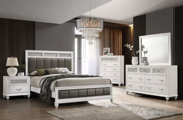 Coaster® Barzini 5-Piece White King Bedroom Set-1