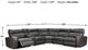 Signature Design by Ashley® Samperstone 6-Piece Gray Power Reclining L-Shape Sectional-2